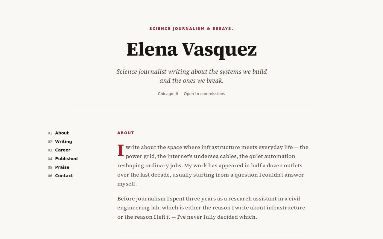 Editorial template preview