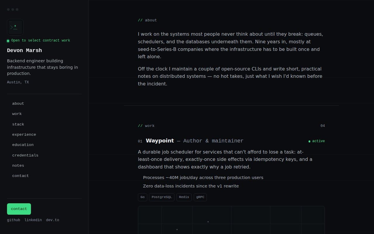Terminal template preview